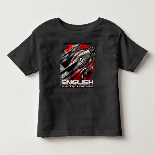 英国電気稲妻RAF超音速戦闘機 トドラーTシャツ (正面)