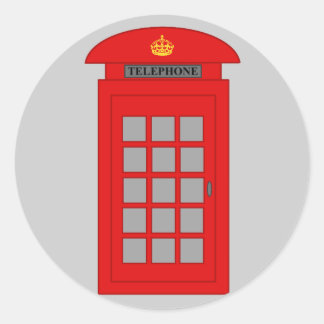 英国電話ボックス ラウンドシール