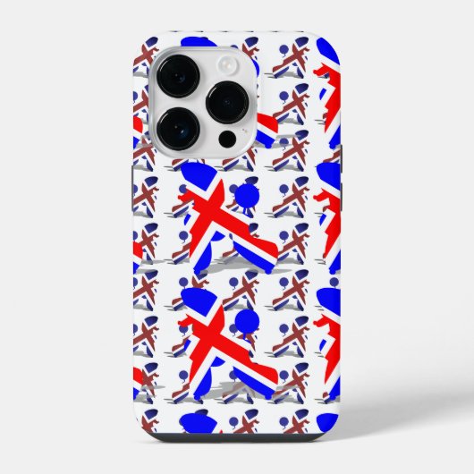 英国風プードル柄 iPhoneケース (裏面)
