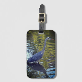 英国食べ物を与えのRHS WisleyにあるHeron's in the Pond ラゲッジタグ