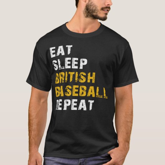 英国食べ野球を眠る Tシャツ (正面)