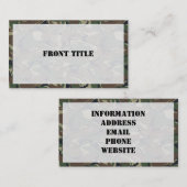 英国95フォレストグリーンカモフラージュ 名刺 (正面/裏面)