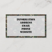 英国95フォレストグリーンカモフラージュ 名刺 (裏面)