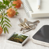 英国、イギリス。通り抜ける太陽光線 キーホルダー (側面)