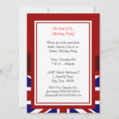 英国 イングランドの旗 クリスマス ホリデー 招待状 (裏面)