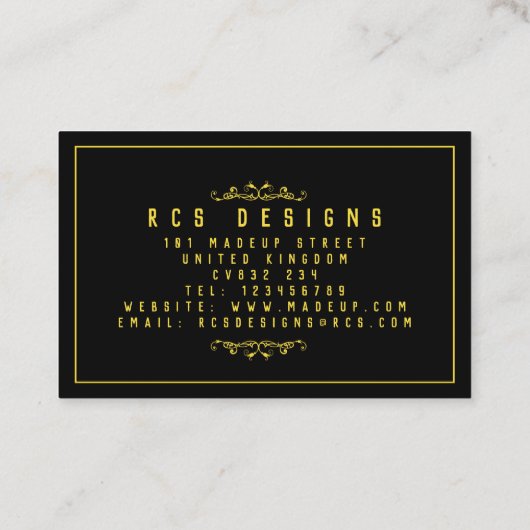 英国/ユーロ、8.5 cm x 5.5 cm名刺 名刺 (裏面)