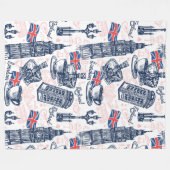 英国·ロンドン フリースブランケット (正面(横))