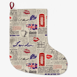 英国·ロンドン ラージクリスマスストッキング