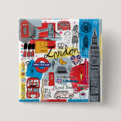英国·ロンドン 缶バッジ (正面)