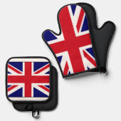 英国 鍋つかみ&鍋敷きセット (正面/裏面)