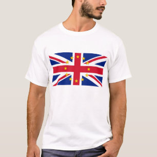 英国 – EU – 残る – 欧州連合ジャック国旗 Tシャツ