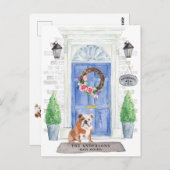 英国Bulldog引っ越し案内はがき ポストカード (正面/裏面)