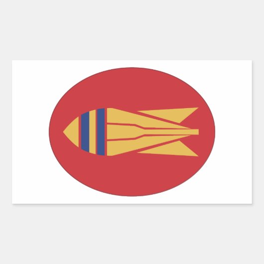 英国EOD 長方形シール (正面)