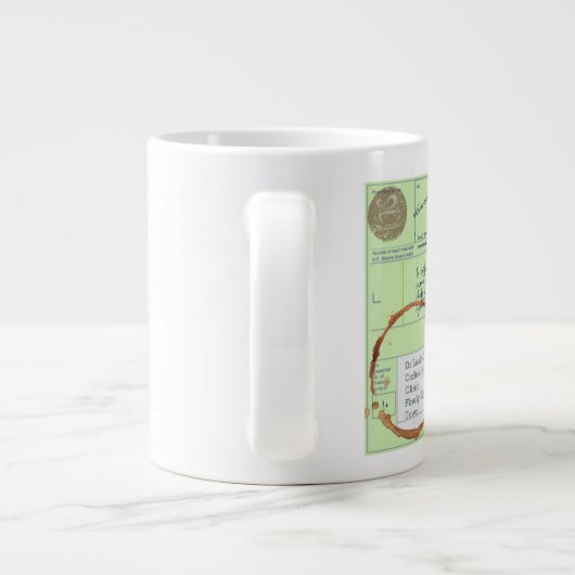 英国RX処方箋MAG – コーパーソナライズされたヒおもしろいー ジャンボコーヒーマグカップ (裏面)