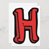 英大文字H招待状 招待状 (正面/裏面)