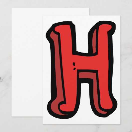 英大文字H招待状 招待状 (正面/裏面)