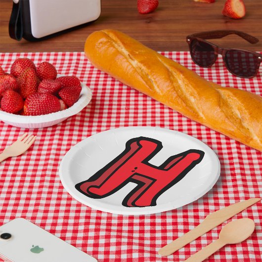 英大文字H ペーパープレート