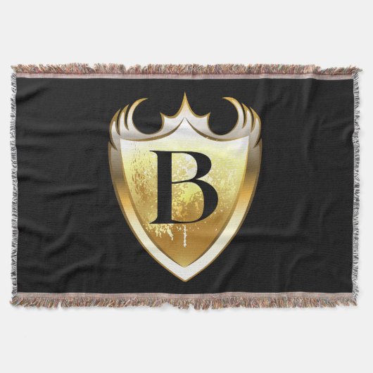 英字B大文字 スローブランケット (正面)