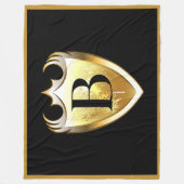 英字B大文字 フリースブランケット (正面)