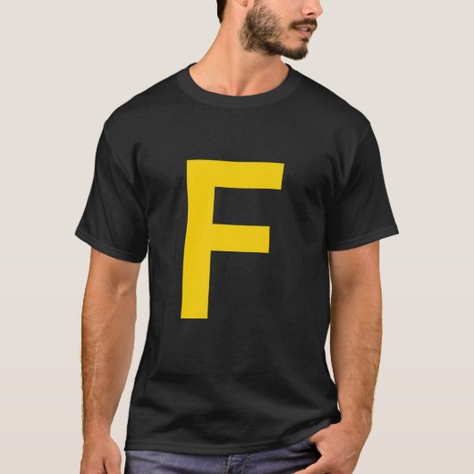 英字F大文字 Tシャツ (正面)