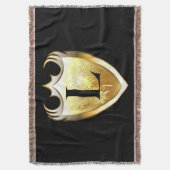 英字L大文字 スローブランケット (正面縦)