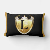 英字L大文字 ランバークッション (正面)