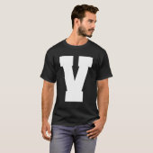 英字V大文字 Tシャツ (正面フル)