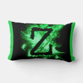 英字Z緑の大文字アルファベット ランバークッション (裏面)