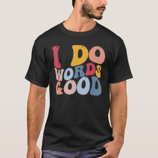 英文おもしろい文法私は言葉を上手に使う Tシャツ