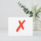 英文アメリカ文字「X」 ポストカード (スタンド正面)