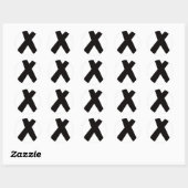 英文アメリカ文字「X」 ラウンドシール (シート)