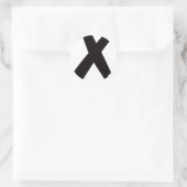 英文アメリカ文字「X」 ラウンドシール (バッグ)