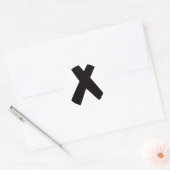 英文アメリカ文字「X」 ラウンドシール (封筒)