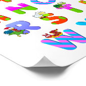 英文カラフル字 ポスター (角)