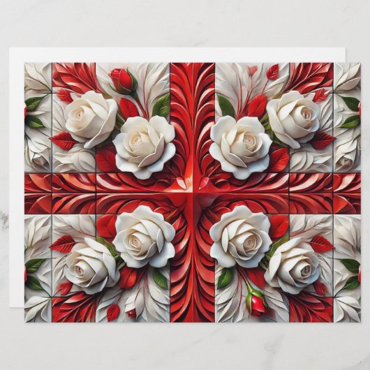 英文バラデザイン (正面/裏面)