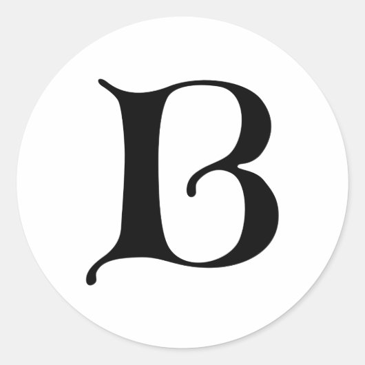 英文字ゴシック文字B ラウンドシール (正面)