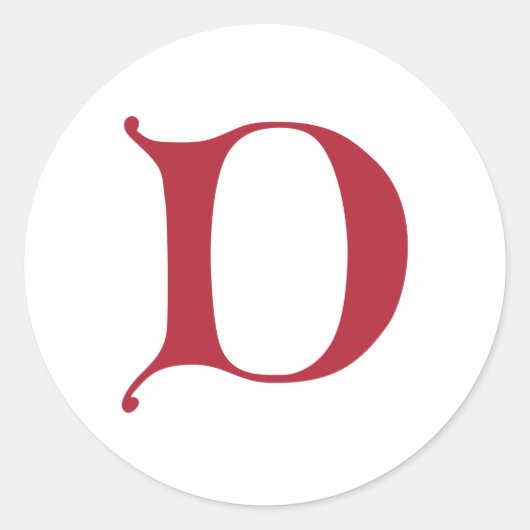 英文字ゴシック文字D ラウンドシール (正面)