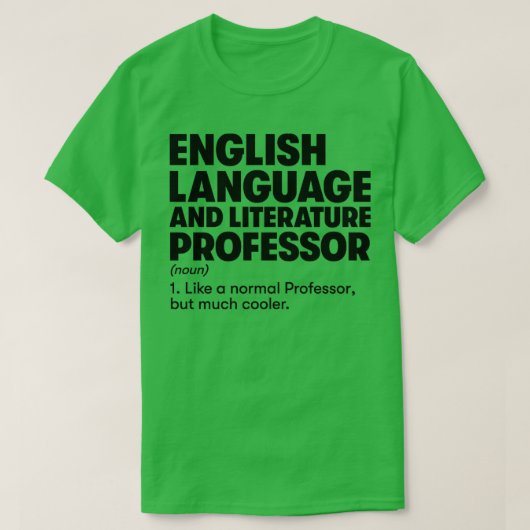 英文学教授1 Tシャツ (デザイン正面)