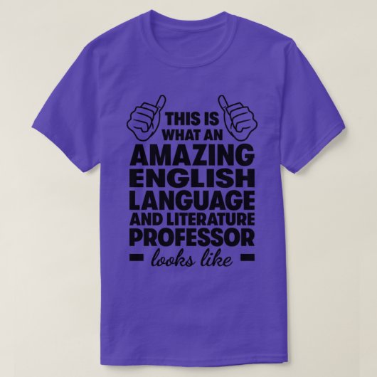 英文学教授1 Tシャツ (デザイン正面)