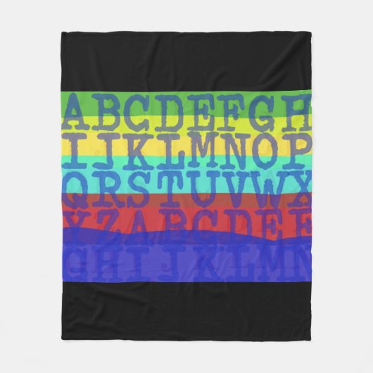 英文毛布 フリースブランケット (正面)