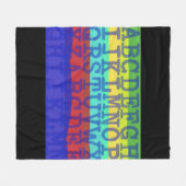 英文毛布 フリースブランケット (正面(横))