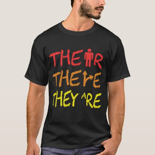 英文法のレッスン彼らは先生 Tシャツ (正面)