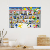 英文法アルファベットポスター ポスター (キッチン)
