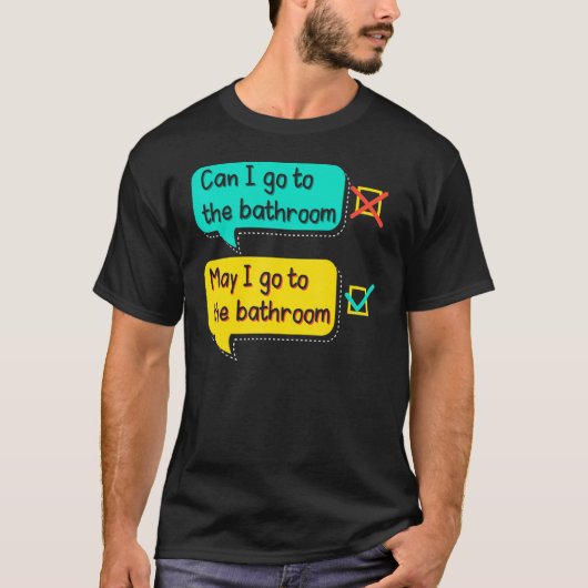 英文法教師 文法指導 学校 文法学者 Tシャツ (正面)