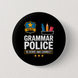 英文法警察 英語教師を監視し是正する 缶バッジ