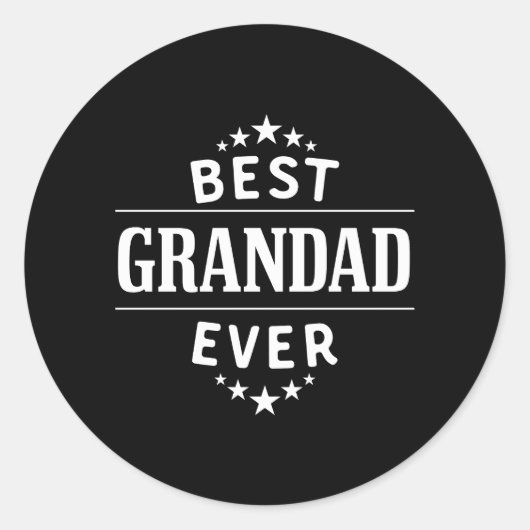 英最高の語のおじいちゃん ラウンドシール (正面)