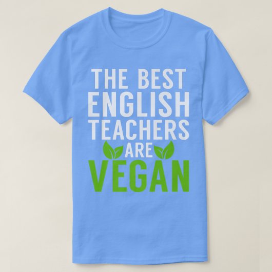 英最高の語の先生はビーガン・ベジおもしろいタリ Tシャツ (デザイン正面)