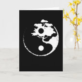 英楊盆栽ツリー日本の禅ギフト カード (黄色い花)