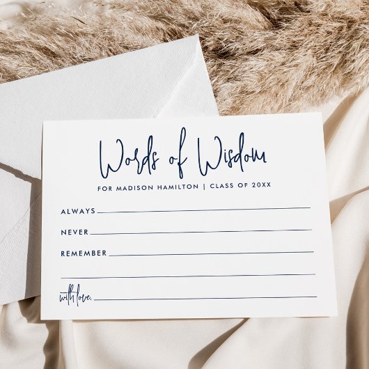 英海軍の卒業式のアドバイスカード