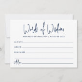 英海軍の卒業式のアドバイスカード (正面)